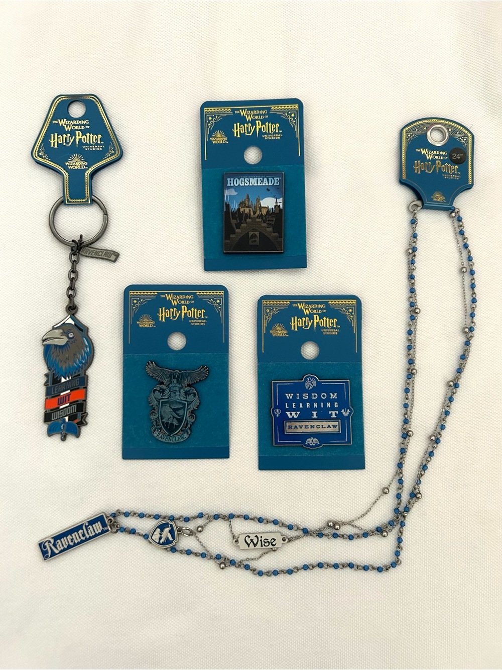 Universal Studios Wizarding World of Harry Potter Ravenclaw Necklace Key Pin Lot